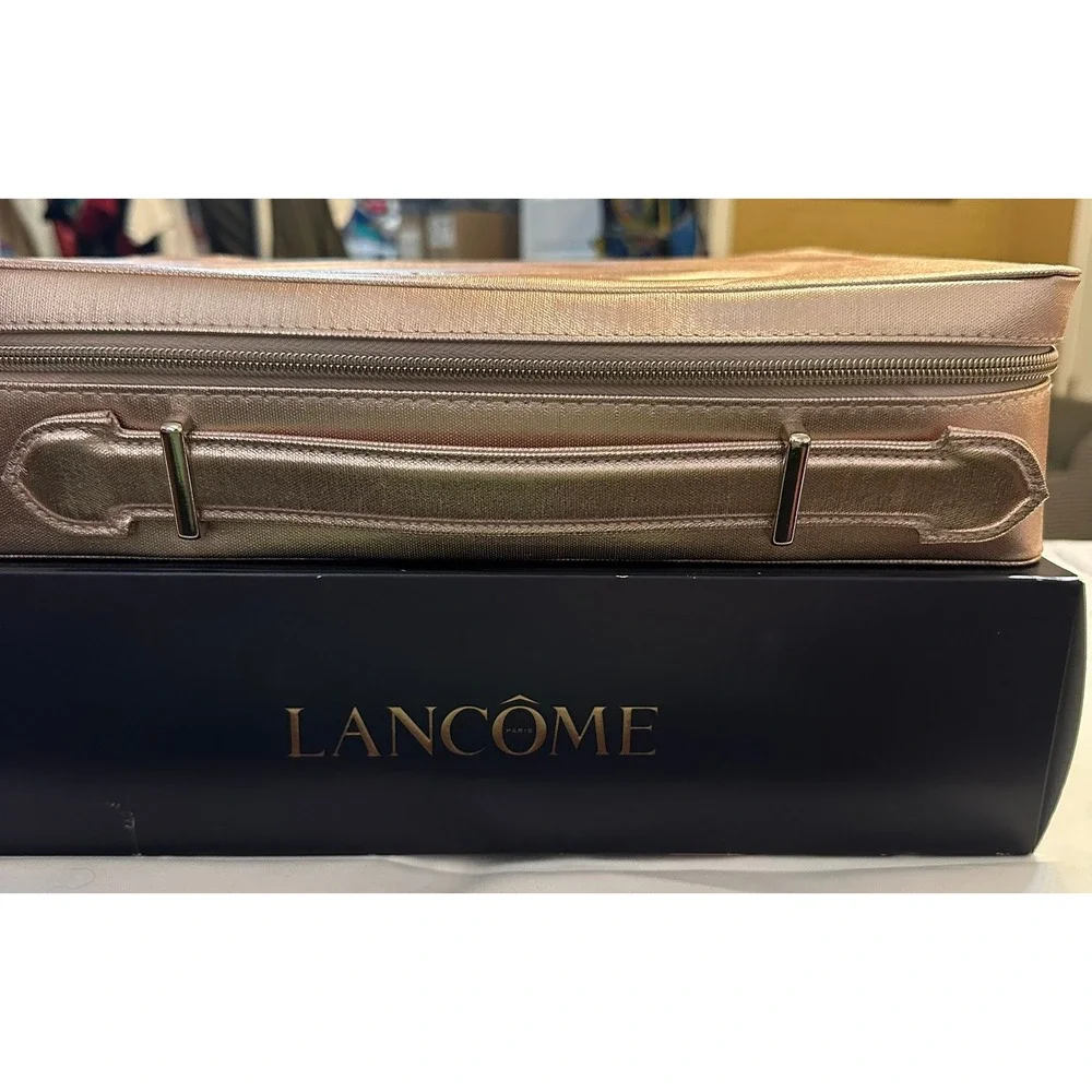 Lancome Metallic Rose Gold Cosmetic‎ Makeup Bag
